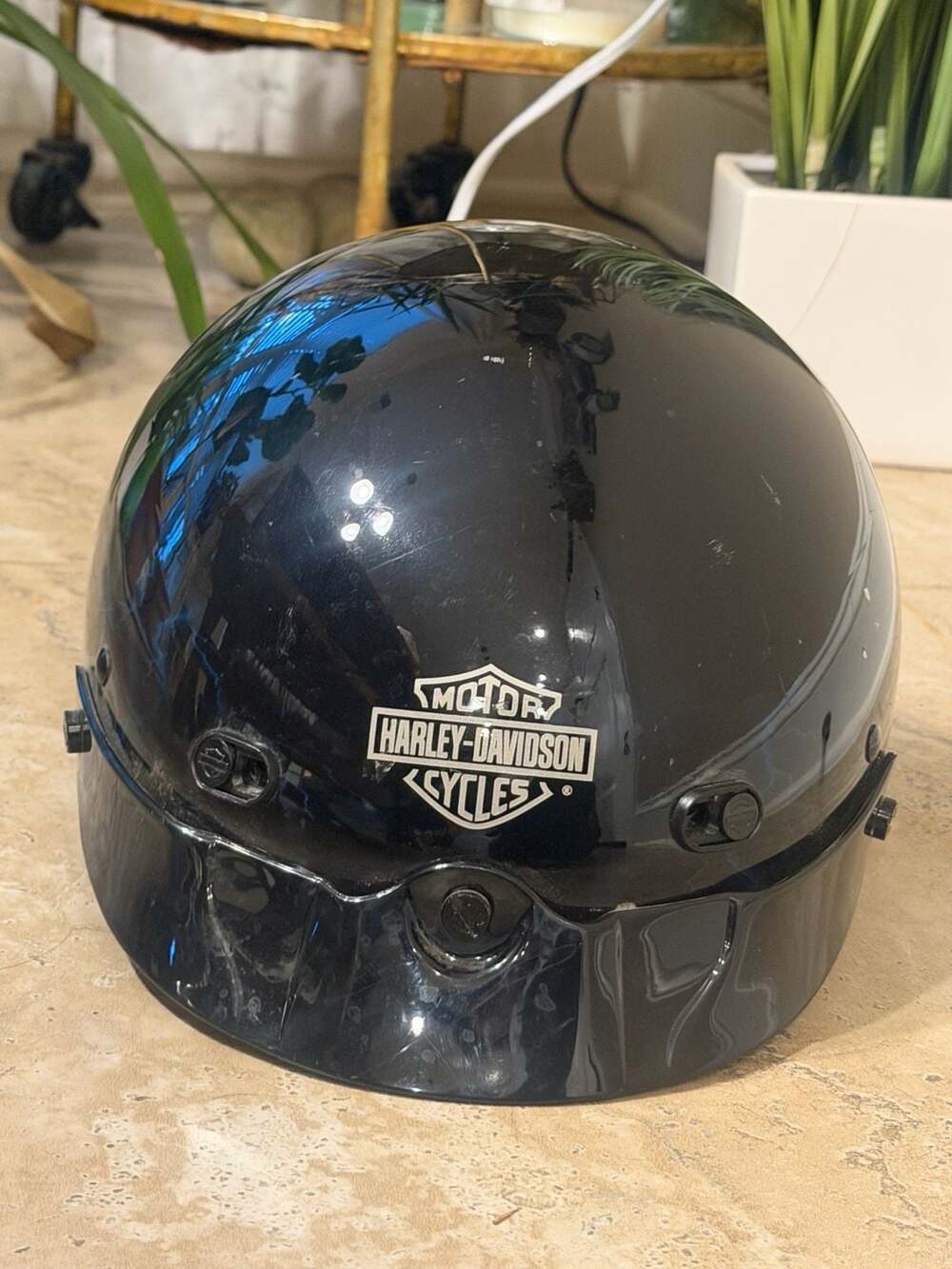 Harley-Davidson Blue Lightning Graphic Half Shell DOT Helmet